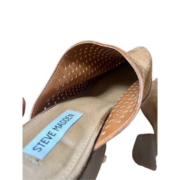 Steve Madden Sully Mule Cognac Brown Tan Suede Size 10 M Pointed Toe - Picture 8 of 11